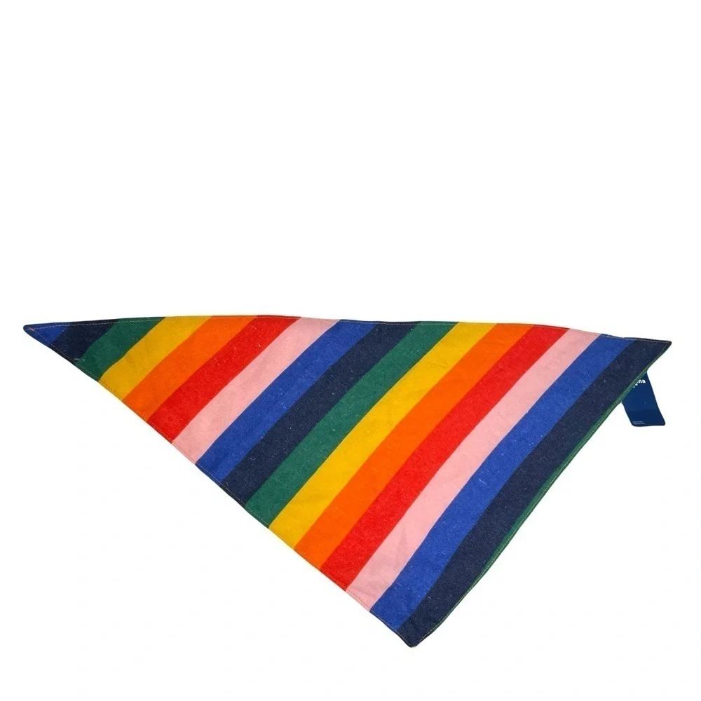 New Rainbow 🌈 Dog Bandana Kerchief Necktie Sz L  NWT